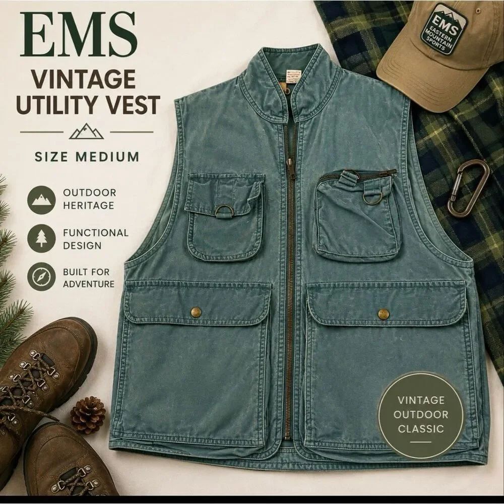 Eastern Mountain Sports Gorpcore Cargo Vest Size M
